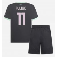 Koszulka piłkarska AC Milan Christian Pulisic #11 Strój Trzeci dla dzieci 2024-25 tanio Krótki Rękaw (+ Krótkie spodenki)